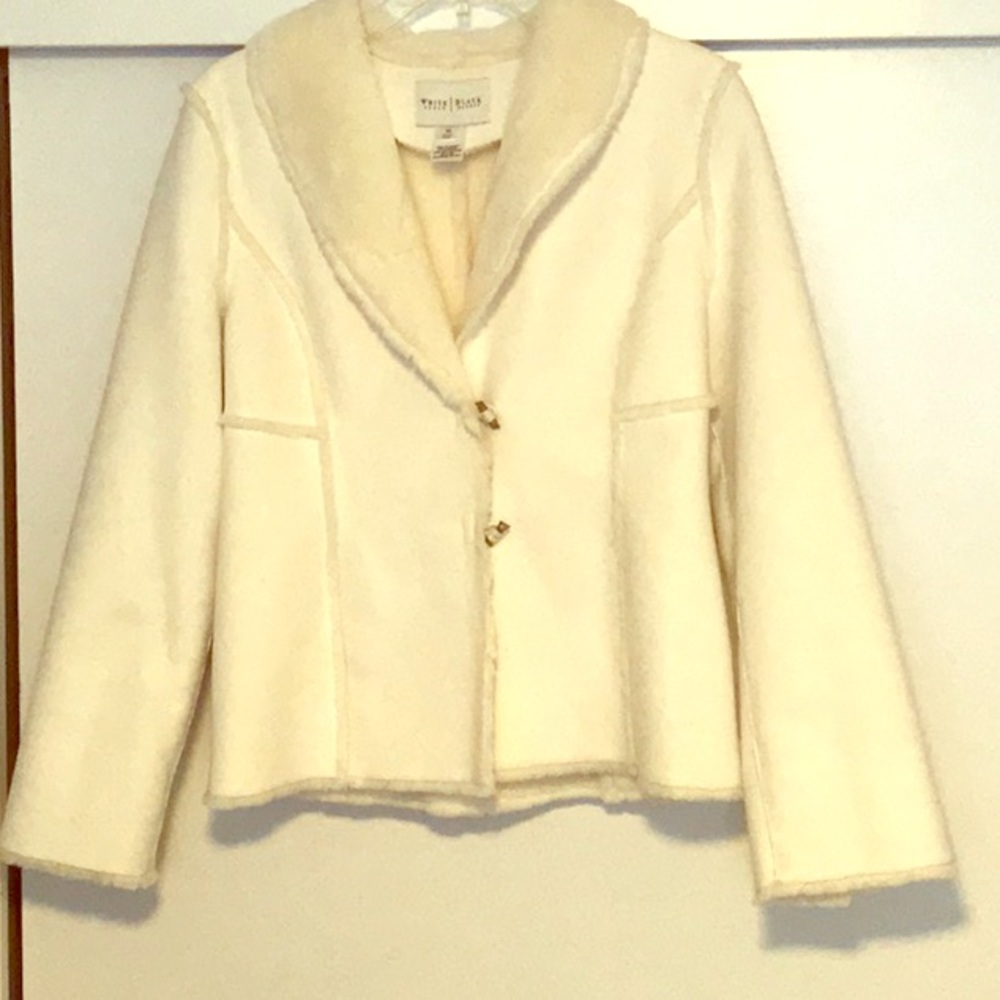Shearling suede white jacket